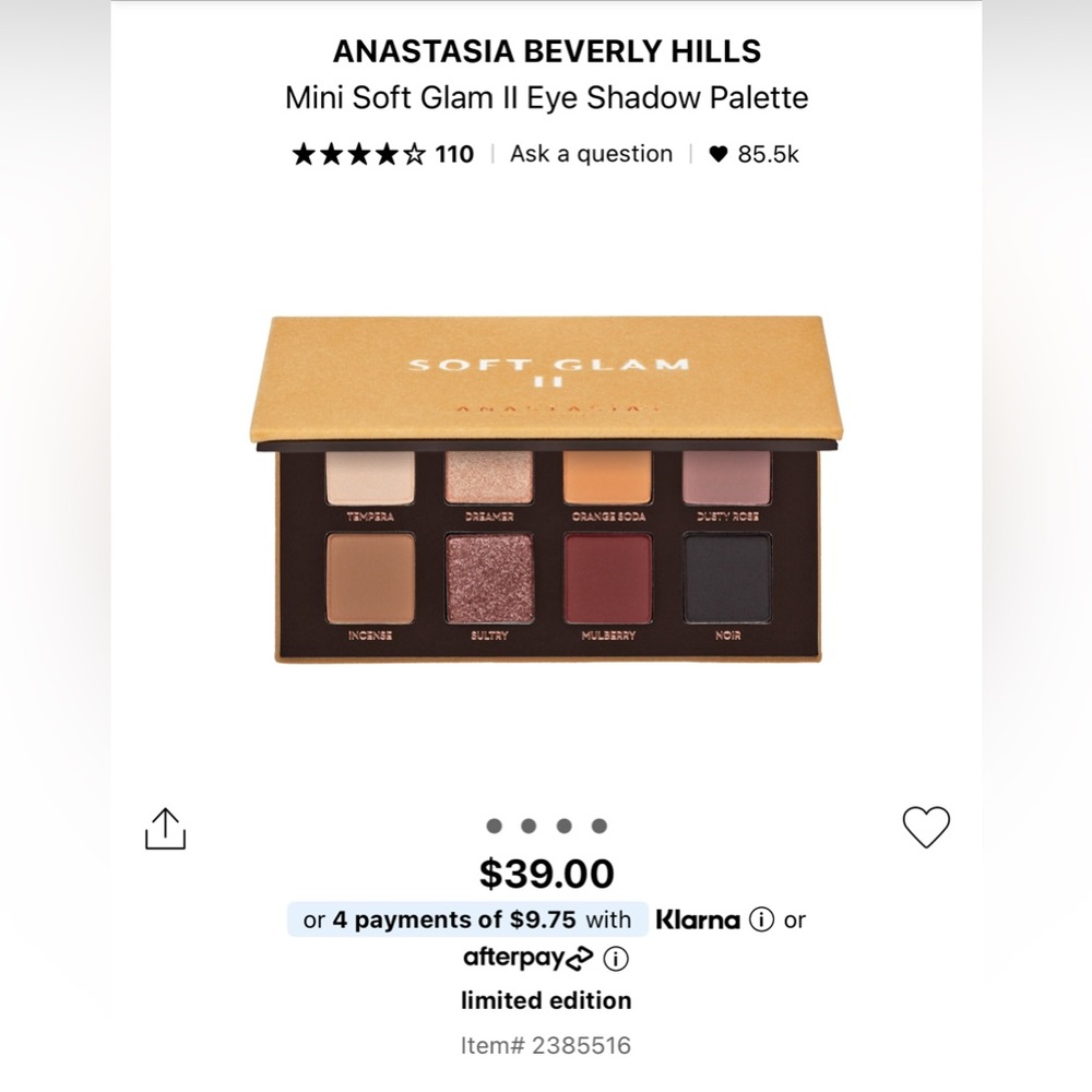 Anastasia Beverly Hills Mini Soft Glam II Palette